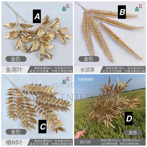 Artificial Golden Plants Maple Leaf Christmas Decor Home Living Room