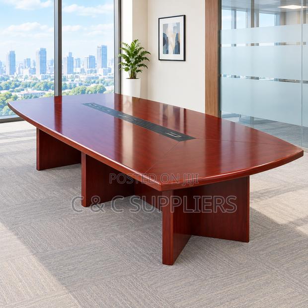 Executive Mahogany Meeting Table-8-12 Seats - thumbnail 3