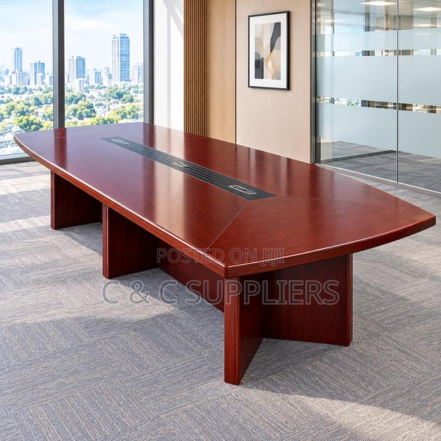 Executive Mahogany Meeting Table-8-12 Seats - thumbnail 4