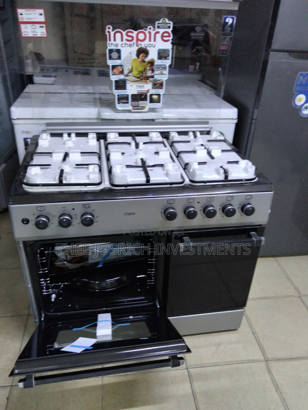 Mika 4 Gas +1 Hot Rapid Plate Cooker Size 90*60 With Gas Compartment