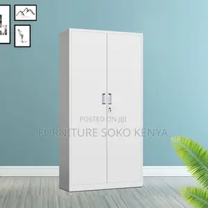 Office Cabine : 2-Door White Metallic Filing Cabinet