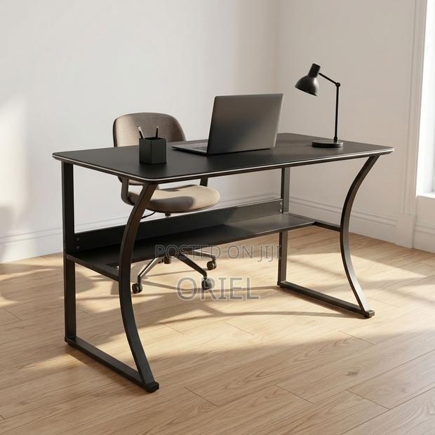 Office Computer Desk : Sturdy Base Metal Frame Office Computer Table - main view