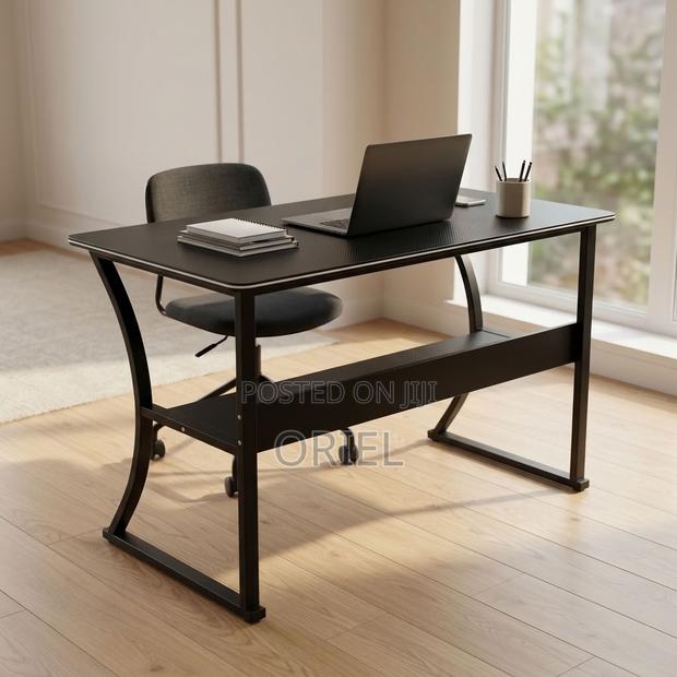 Office Computer Desk : Sturdy Base Metal Frame Office Computer Table - thumbnail 2