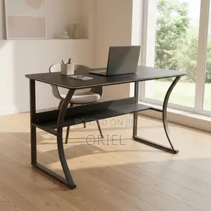 Office Computer Desk : Sturdy Base Metal Frame Office Computer Table