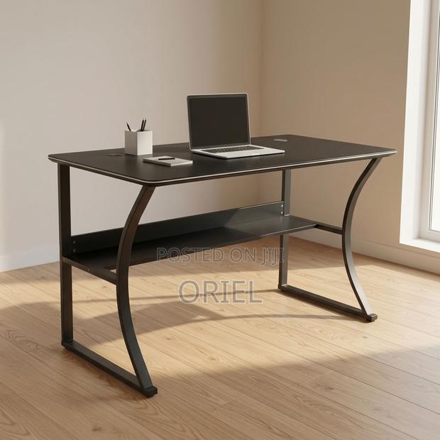 Office Computer Desk : Sturdy Base Metal Frame Office Computer Table - thumbnail 6
