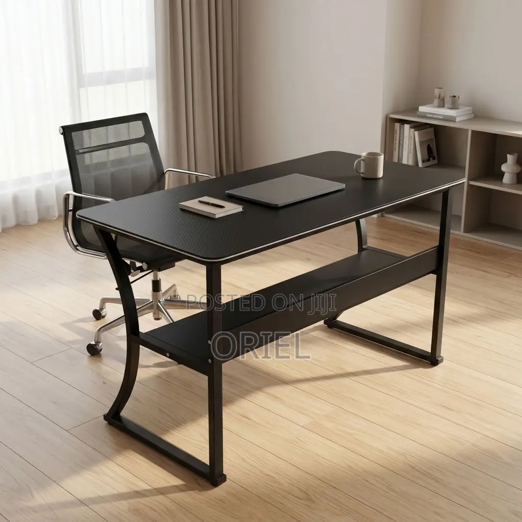 Office Computer Desk : Sturdy Base Metal Frame Office Computer Table
