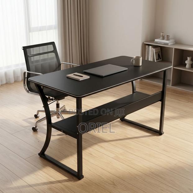Office Computer Desk : Sturdy Base Metal Frame Office Computer Table - thumbnail 9