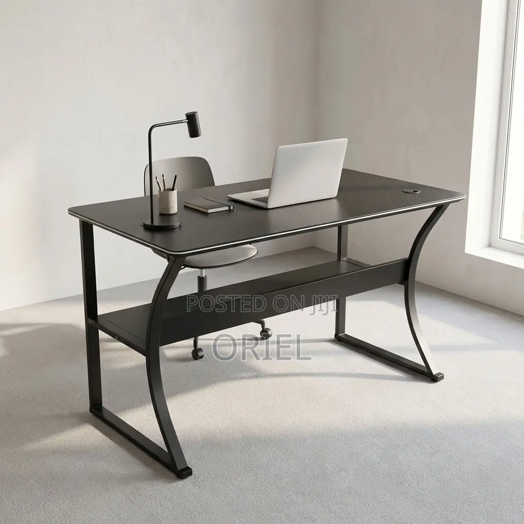 Office Computer Desk : Sturdy Base Metal Frame Office Computer Table