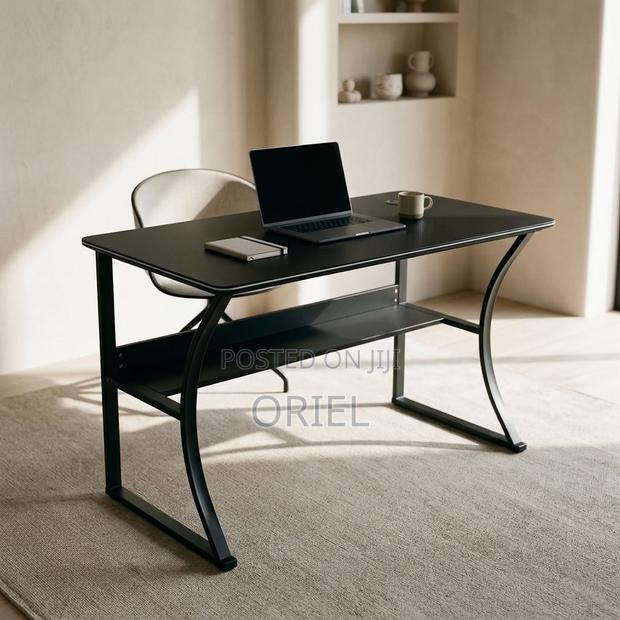 Office Computer Desk : Sturdy Base Metal Frame Office Computer Table - thumbnail 11