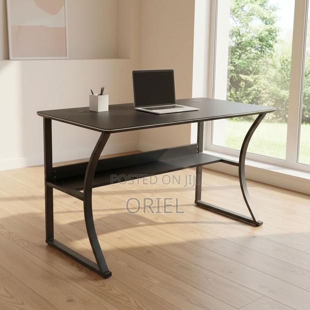 Office Computer Desk : Sturdy Base Metal Frame Office Computer Table - thumbnail 12