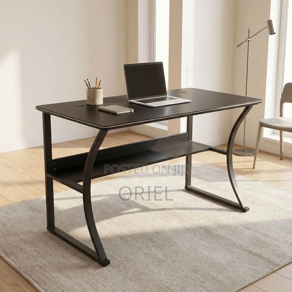 Office Computer Desk : Sturdy Base Metal Frame Office Computer Table