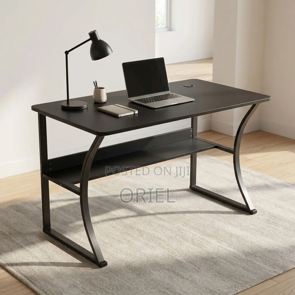 Office Computer Desk : Sturdy Base Metal Frame Office Computer Table