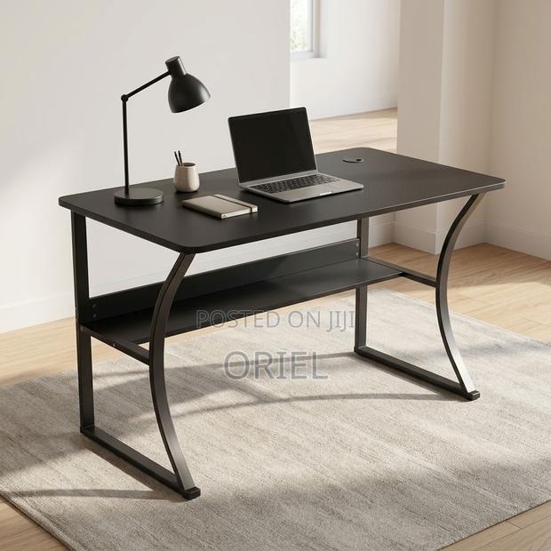 Office Computer Desk : Sturdy Base Metal Frame Office Computer Table - thumbnail 14