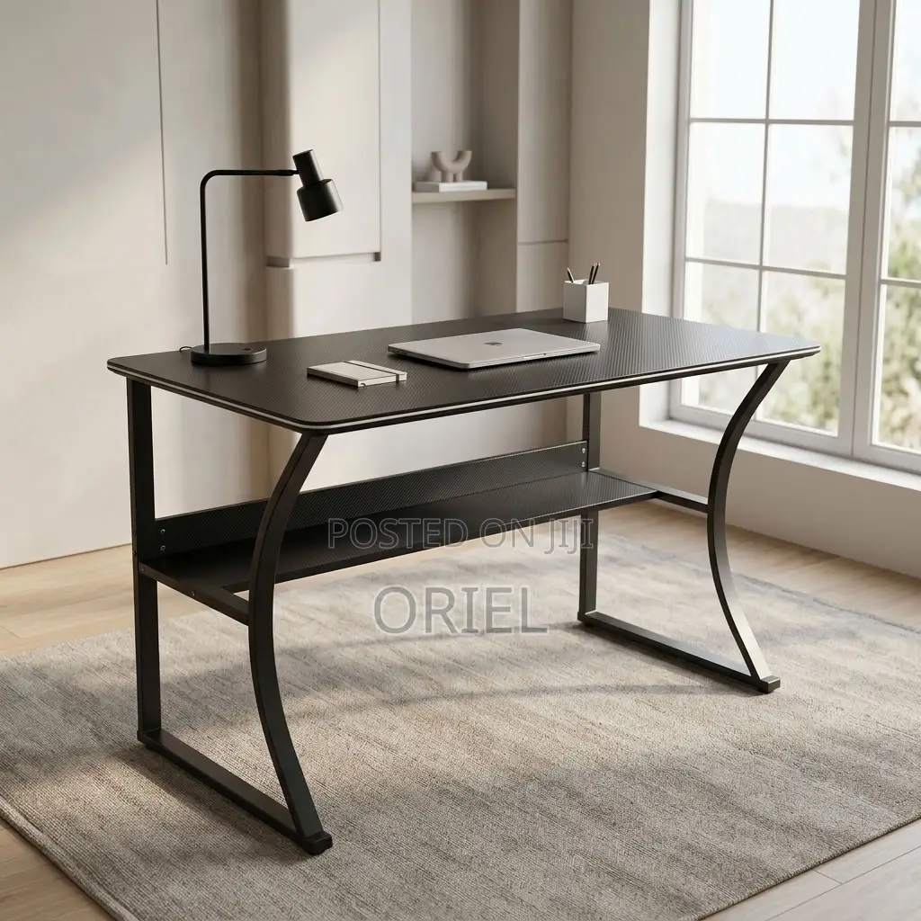 Office Computer Desk : Sturdy Base Metal Frame Office Computer Table