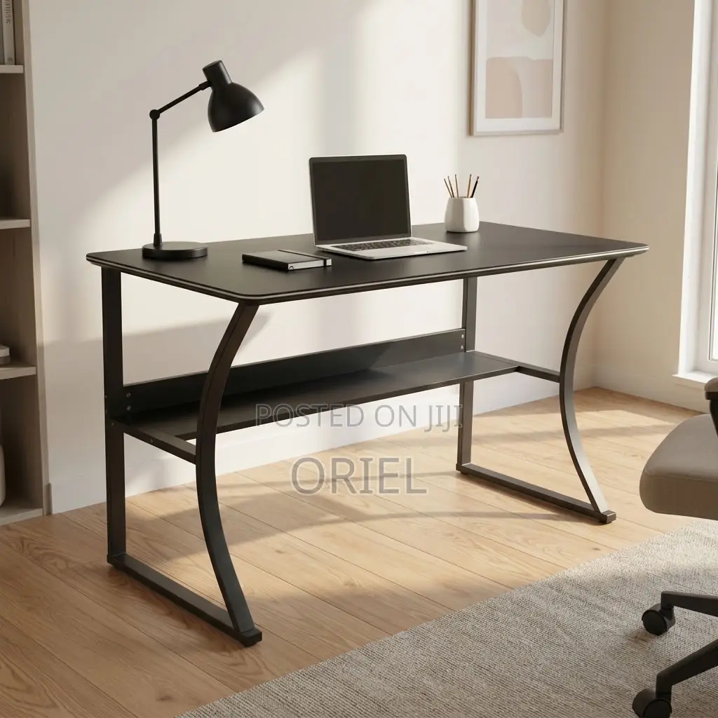 Office Computer Desk : Sturdy Base Metal Frame Office Computer Table