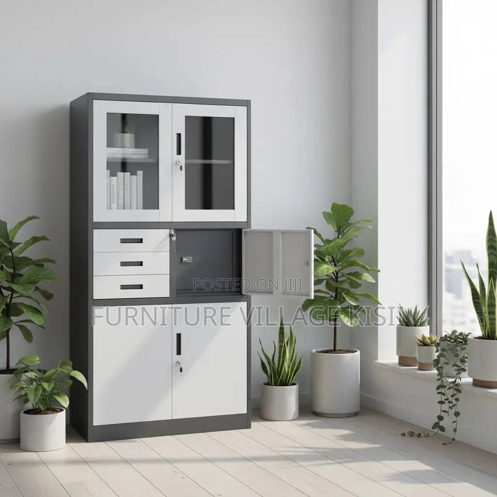 2-Door Filing Cabinet With Safe