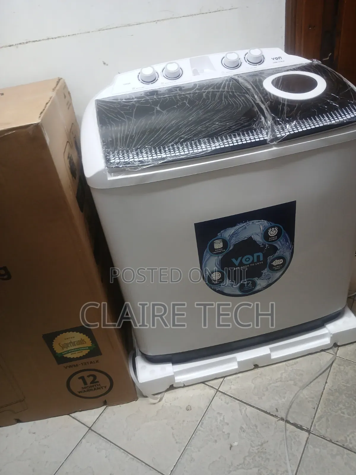 VON 13KG Semi-Automatic Washing Machine – Wash More, Worry Less