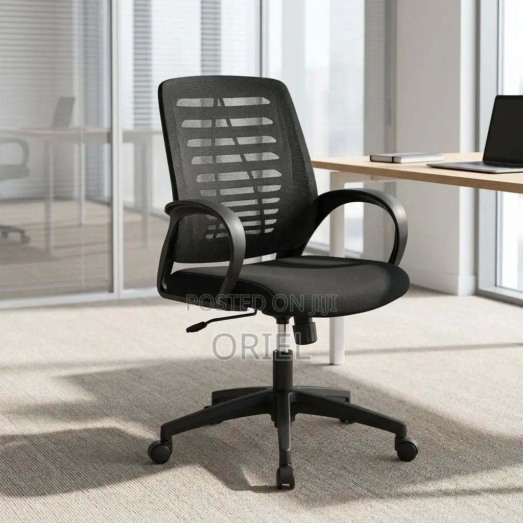 Office Staff Chair : Mid-Back Rotating Mesh Office Chair