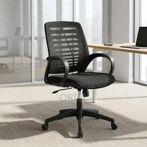 Office Staff Chair : Mid-Back Rotating Mesh Office Chair