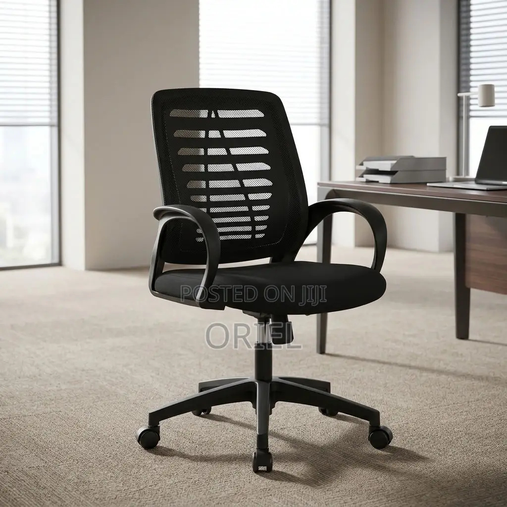 Office Staff Chair : Mid-Back Rotating Mesh Office Chair