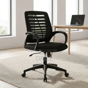 Office Staff Chair : Mid-Back Rotating Mesh Office Chair