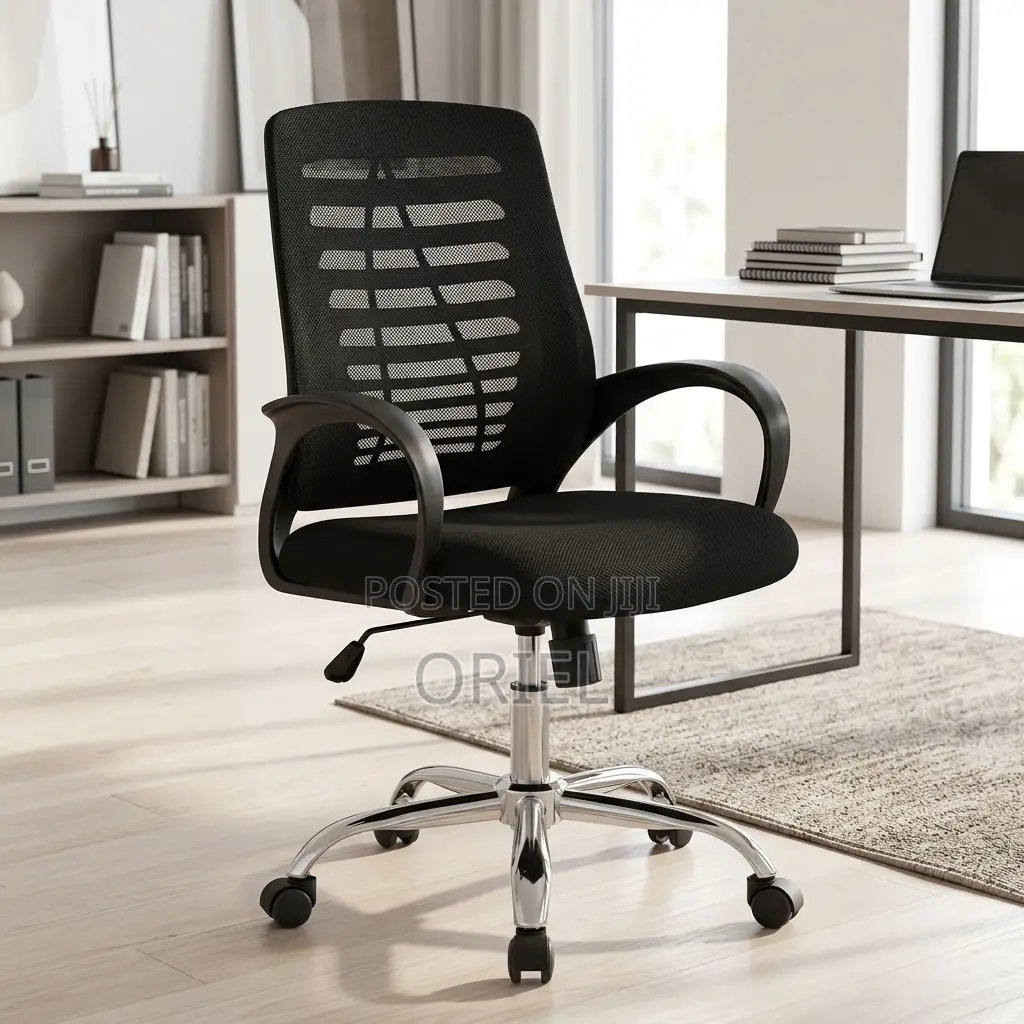 Office Staff Chair : Mid-Back Rotating Mesh Office Chair