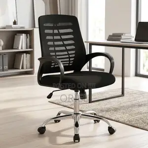 Office Staff Chair : Mid-Back Rotating Mesh Office Chair