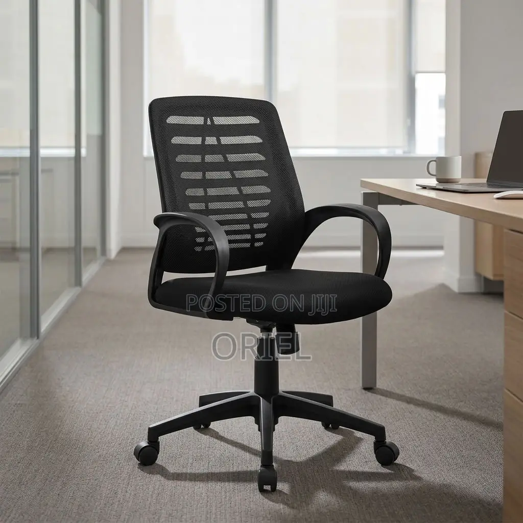 Office Staff Chair : Mid-Back Rotating Mesh Office Chair