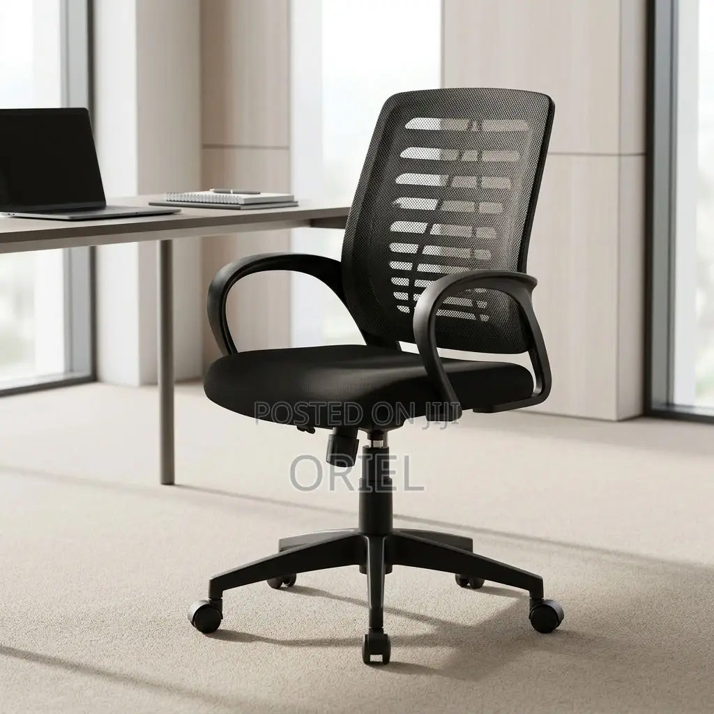 Office Staff Chair : Mid-Back Rotating Mesh Office Chair