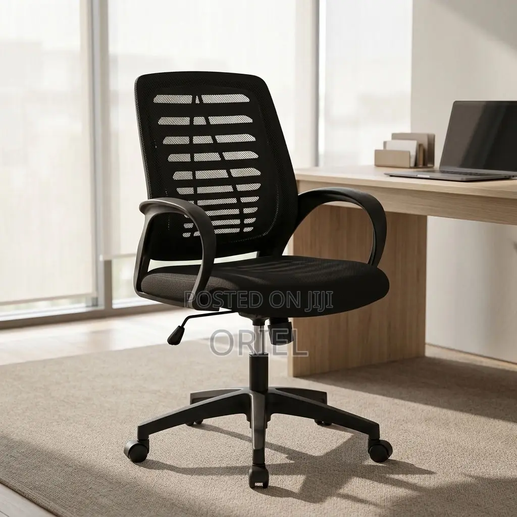 Office Staff Chair : Mid-Back Rotating Mesh Office Chair