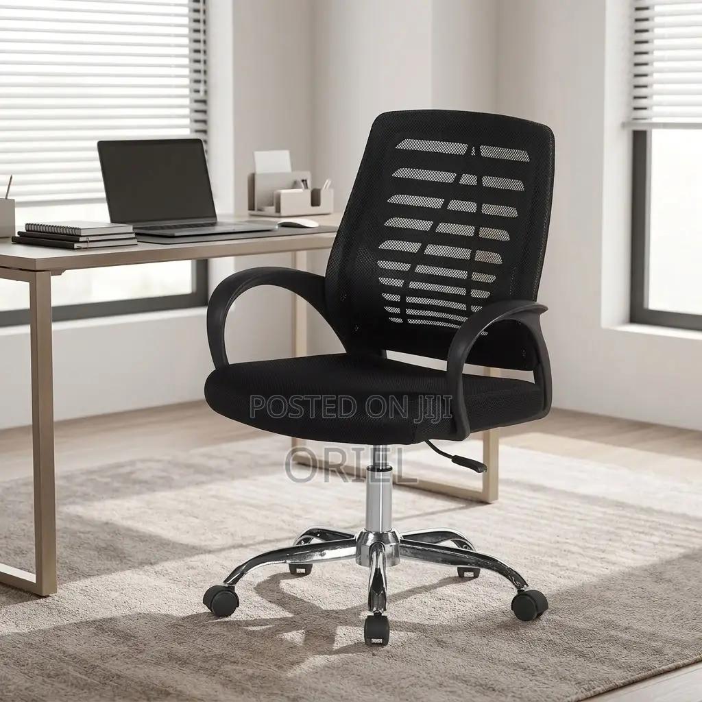 Office Staff Chair : Mid-Back Rotating Mesh Office Chair