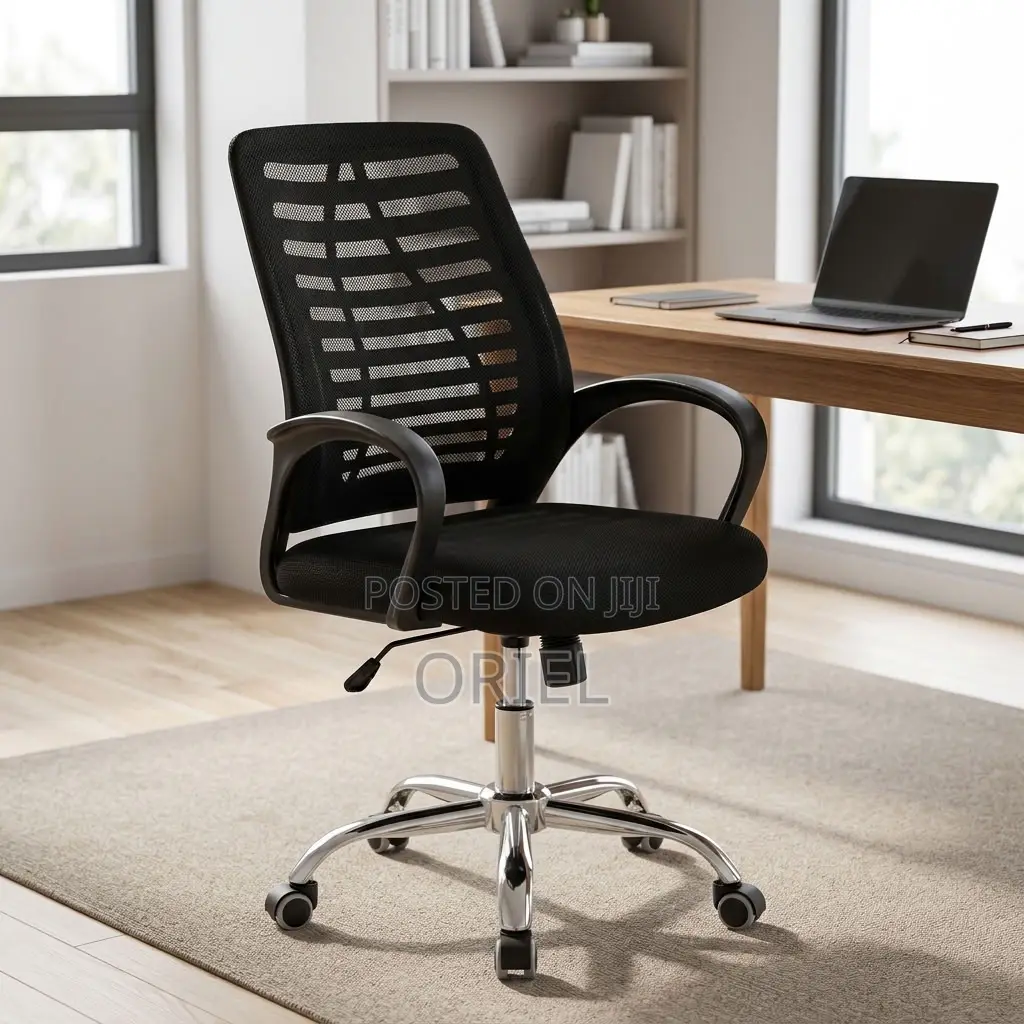Office Staff Chair : Mid-Back Rotating Mesh Office Chair