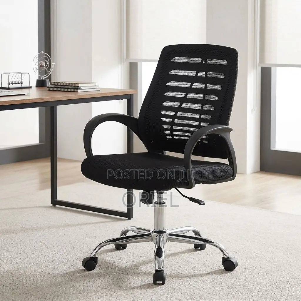 Office Staff Chair : Mid-Back Rotating Mesh Office Chair