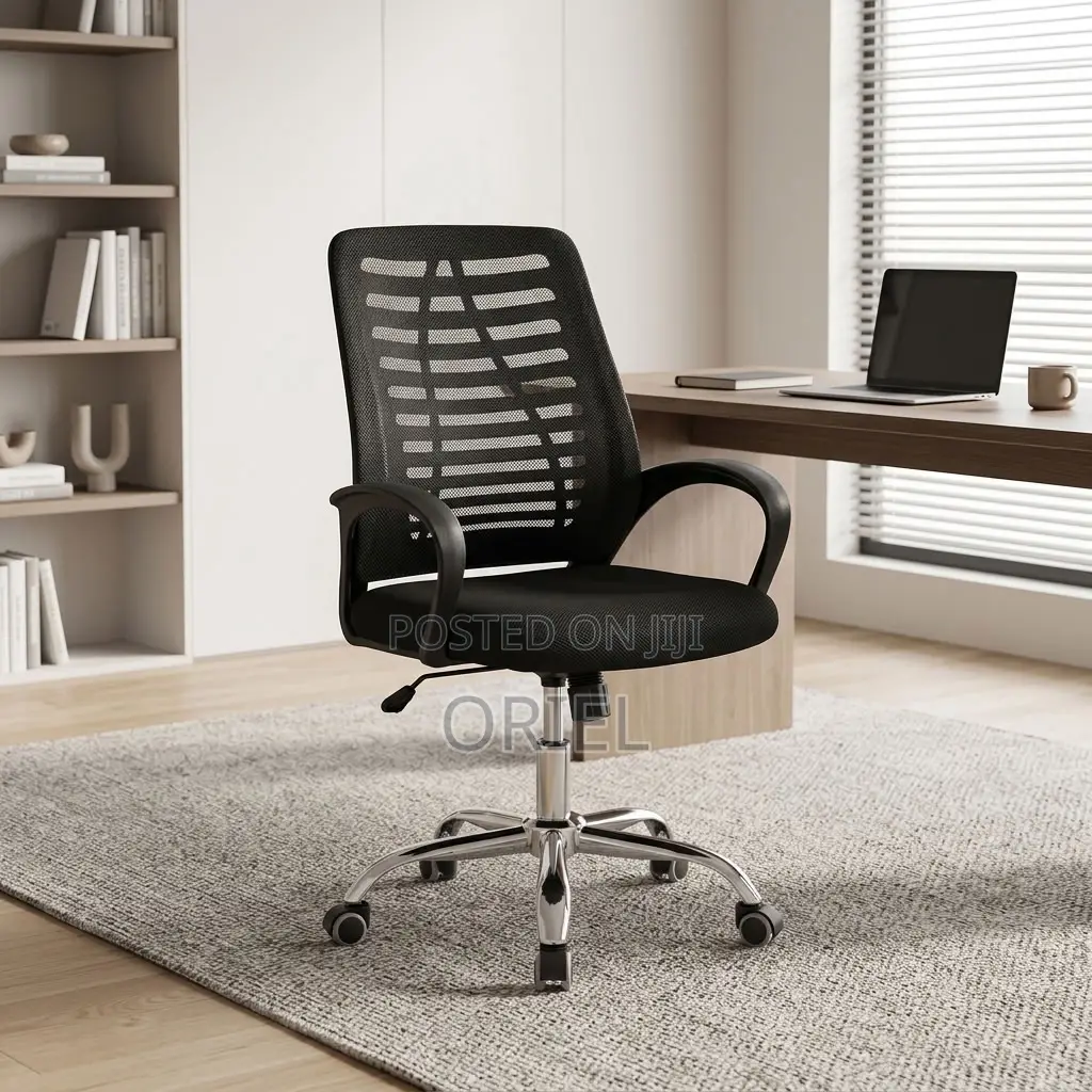 Office Staff Chair : Mid-Back Rotating Mesh Office Chair