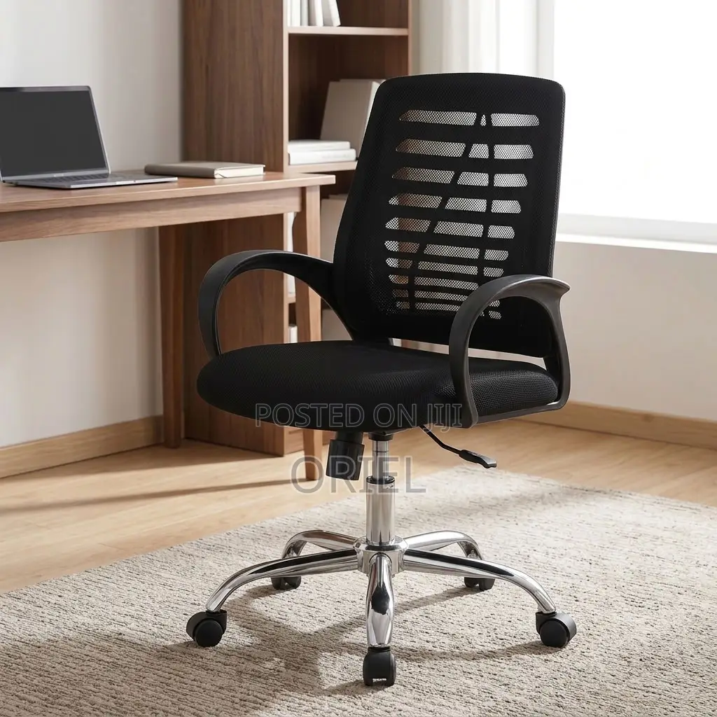 Office Staff Chair : Mid-Back Rotating Mesh Office Chair