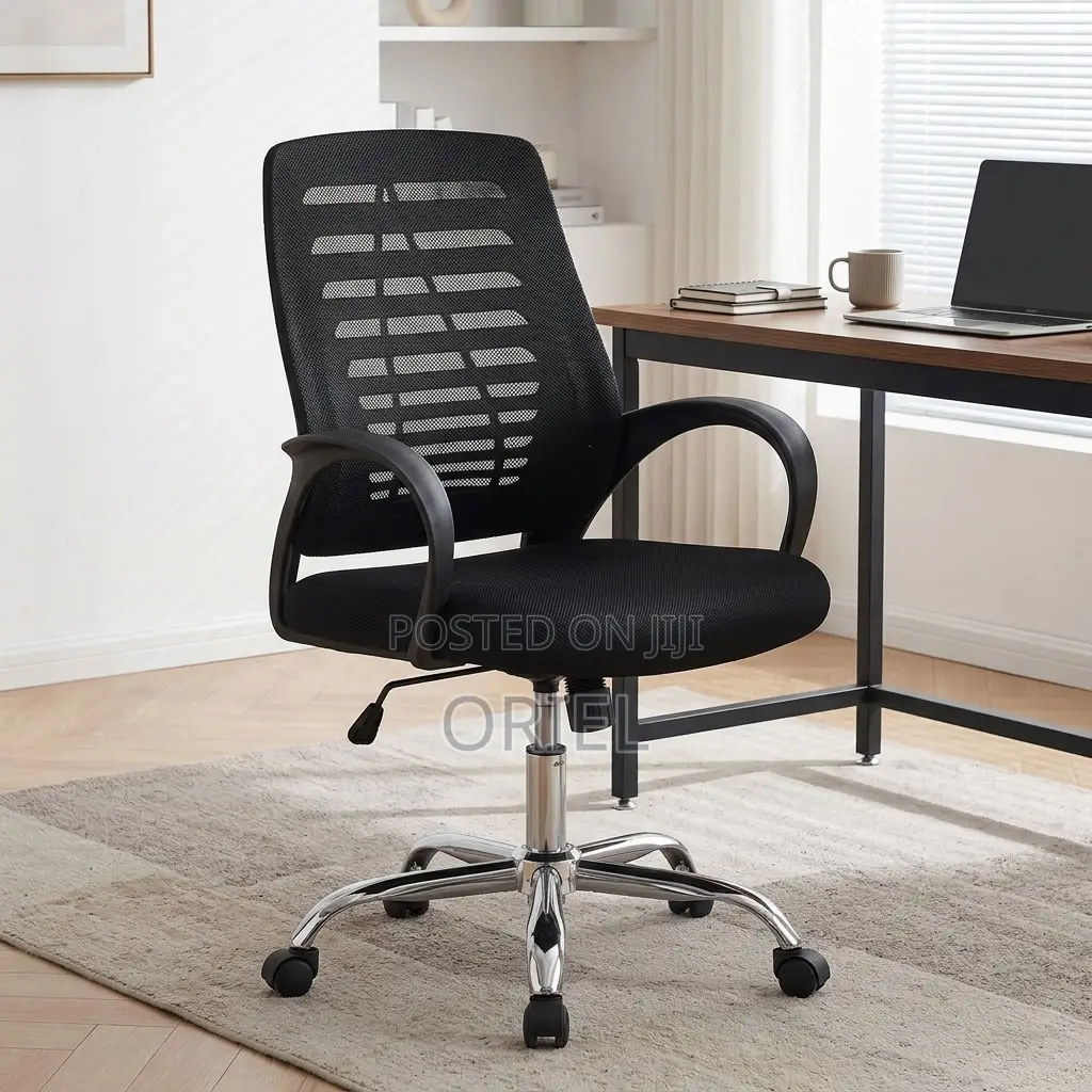 Office Staff Chair : Mid-Back Rotating Mesh Office Chair