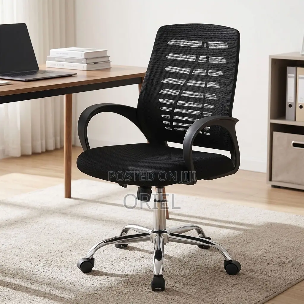 Office Staff Chair : Mid-Back Rotating Mesh Office Chair