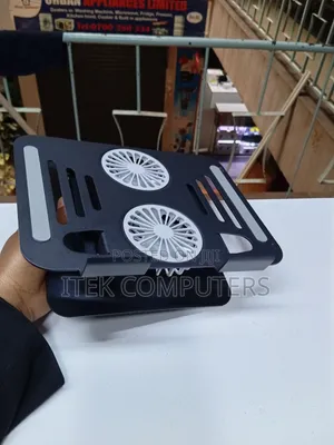Ergonomic Adjustable Laptop Stand With Two Fans for Better Comfort
