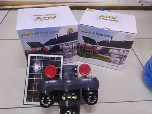 V380 Pro 3 Lens Outdoor CCTV Camera With Solar Charging