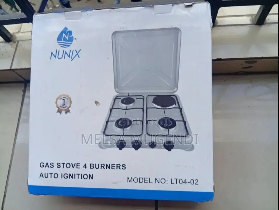 Nunix Gas & Electric Cooker 3 Gas + 1 Hot Plate