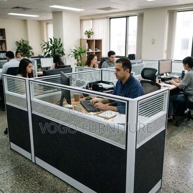Office Workstations| 2-Way Straight Modular Workspace - thumbnail 3