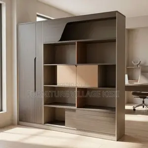 Modern Home Office Storage Cabinet- With Lighting