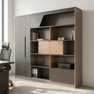 Modern Home Office Storage Cabinet- With Lighting