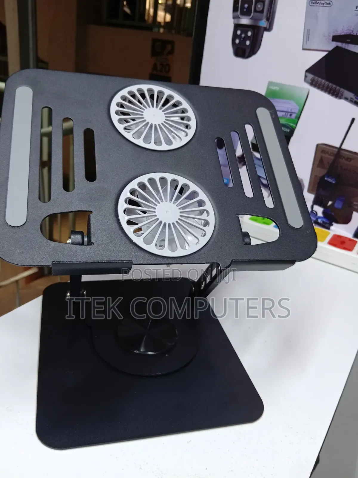 Lightweight Portable Laptop Stand With Dual Fans for Students