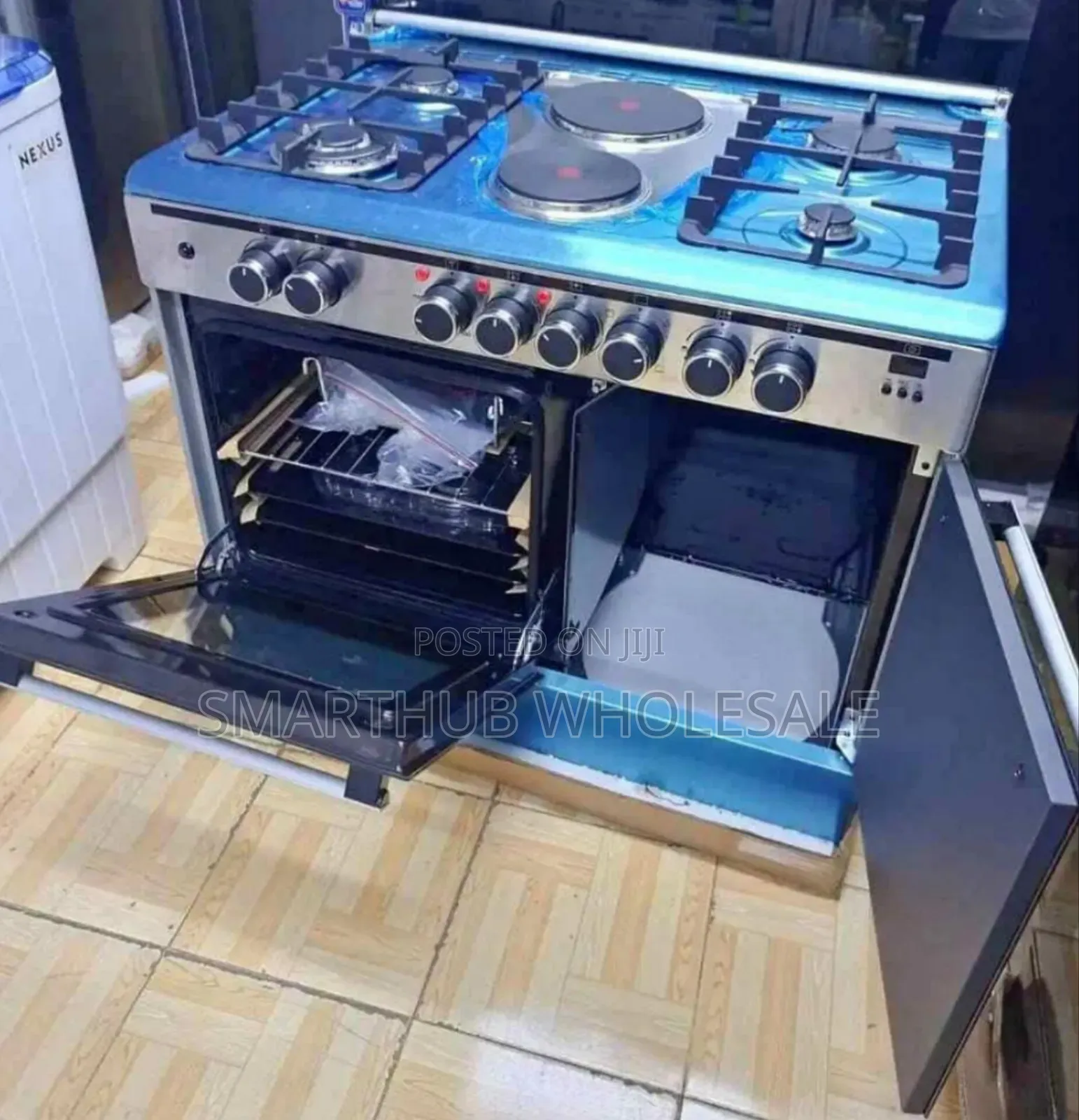 60*90 Haier 4+2 Standing Cooker With Gas Compartment and Sensor