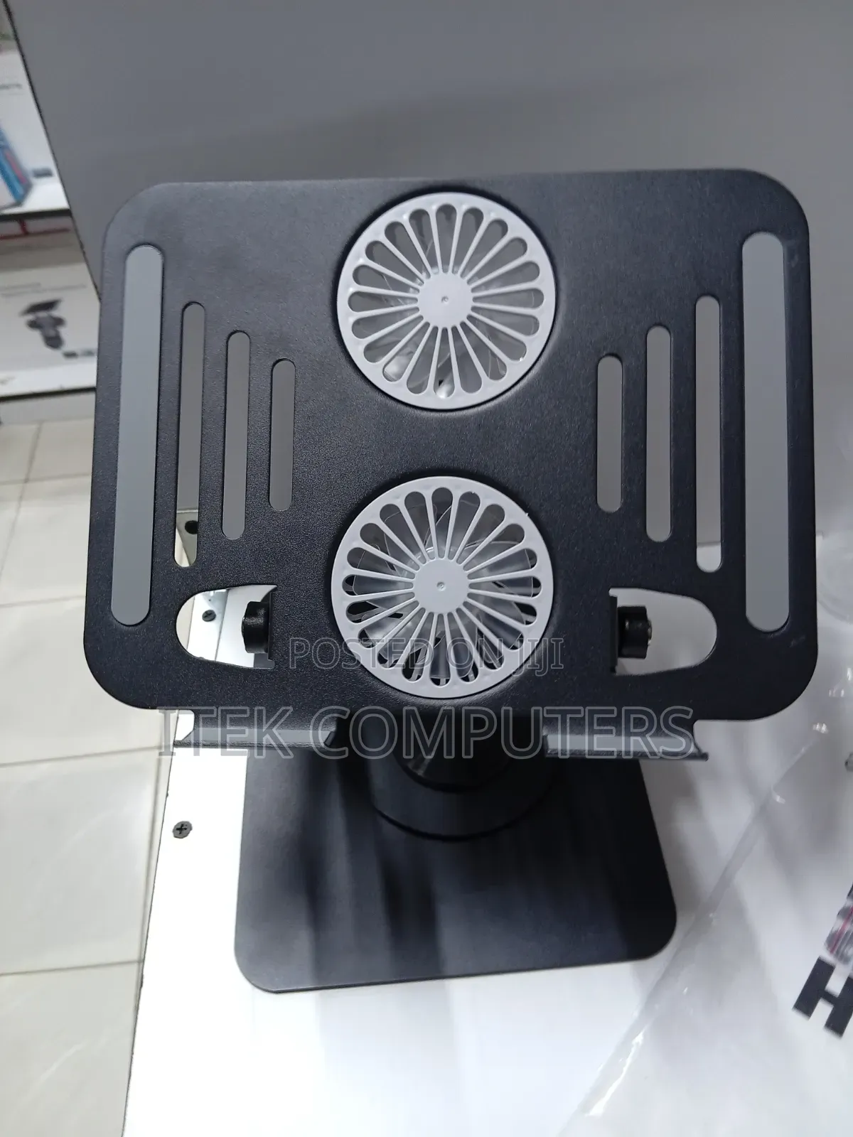 Dual Fan Laptop Stand for Improved Airflow and Laptop Comfort