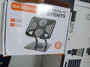 Adjustable Laptop Stand With 360° Rotation and Dual Cooling Fans