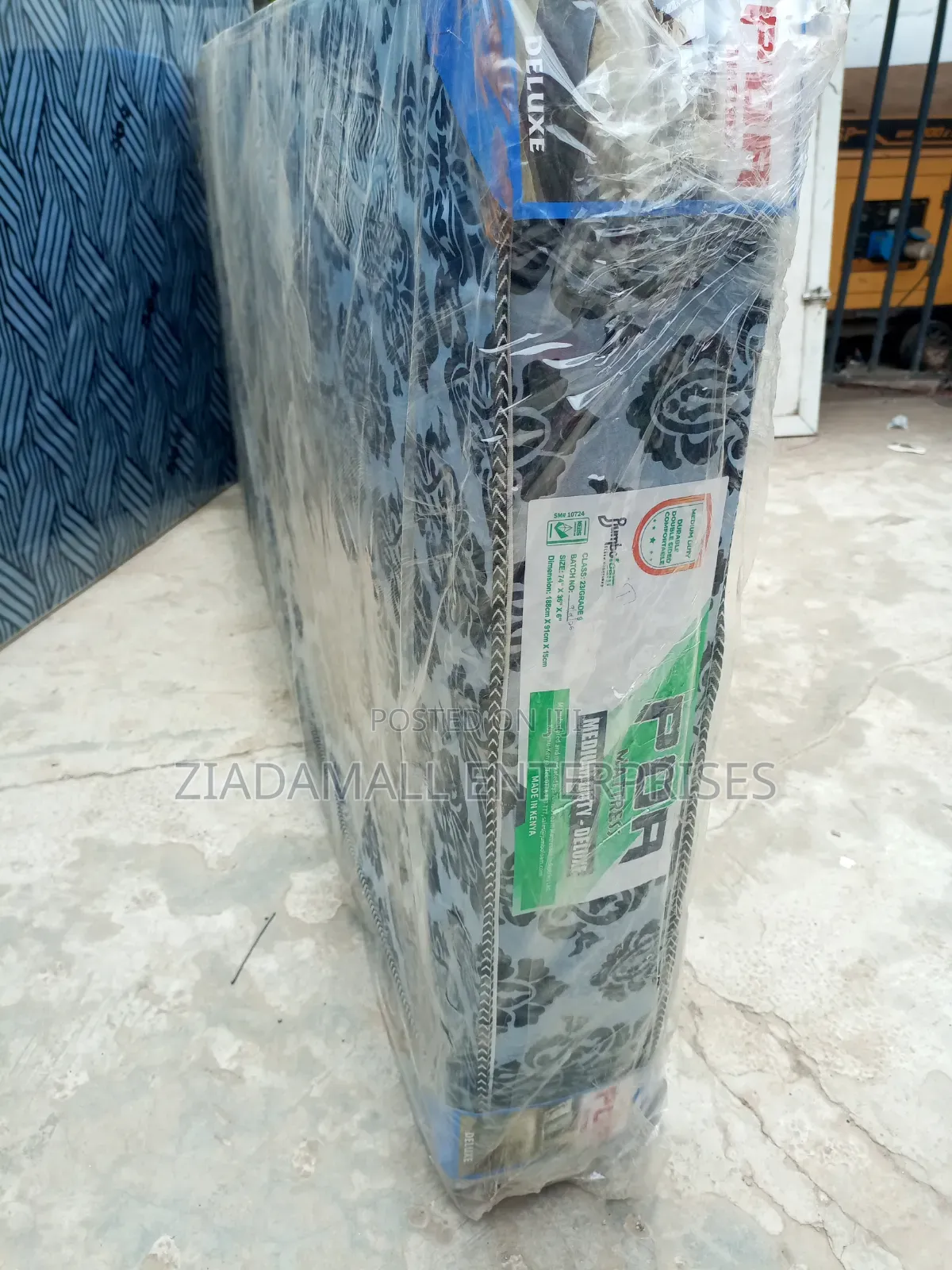 3by6 6 Inches Jumbo Poa Plain Mattress - Medium Density Original