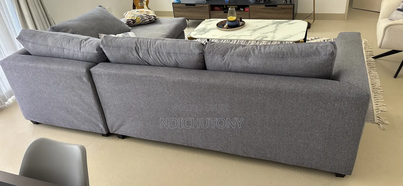 Comfortable Used Sofa and Throw Pillows Included