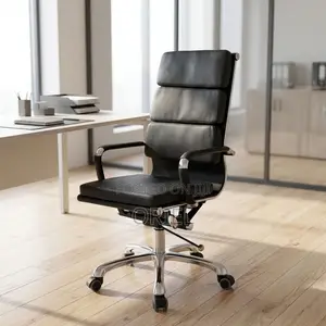Office Chair : Leather Office Workstation Chair With High Backrest